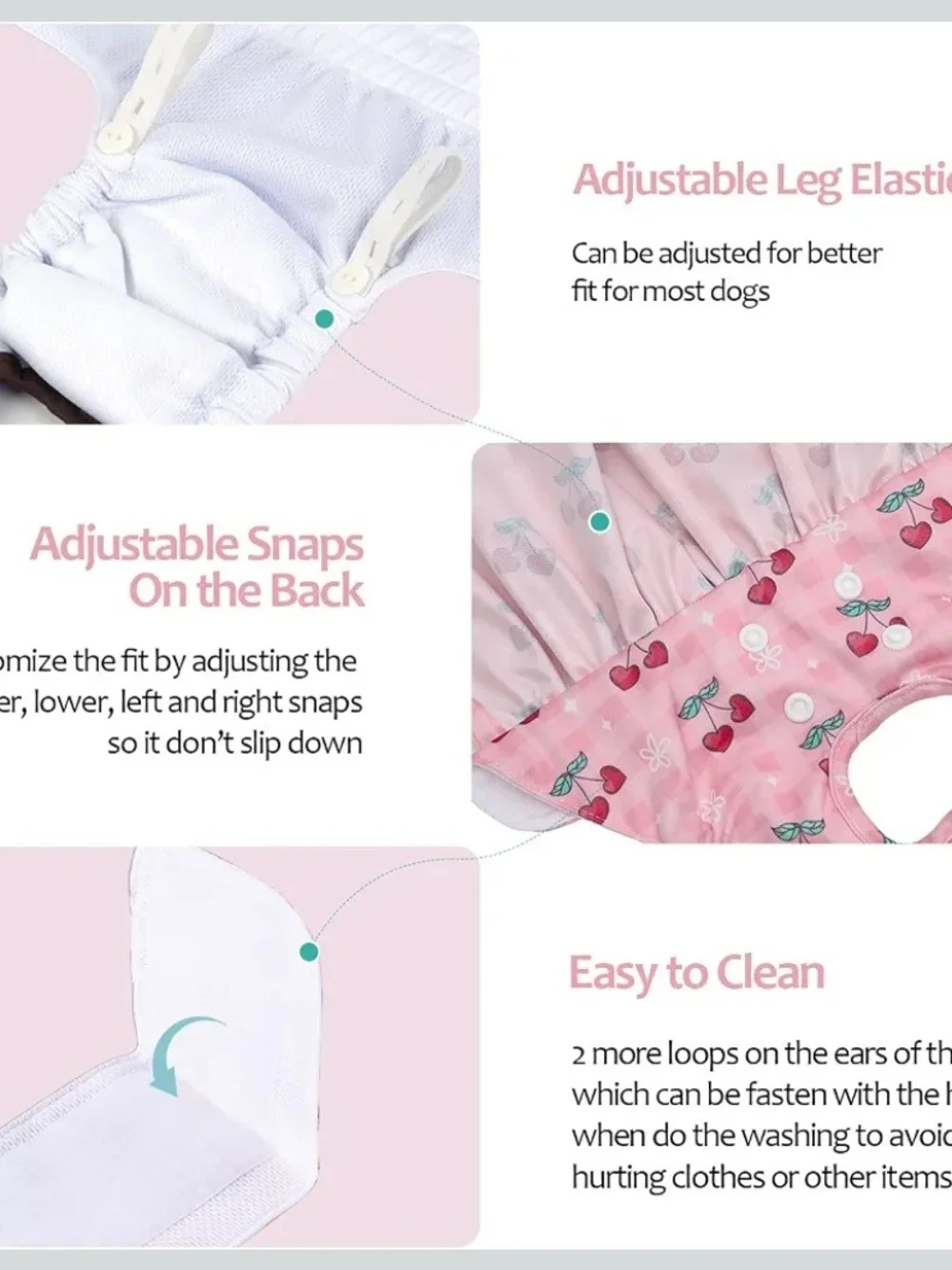 Dog Ruffle Cloth Diapers SMALL